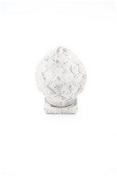 Decoratiekegel Op Voet Denappel Crème/Wit